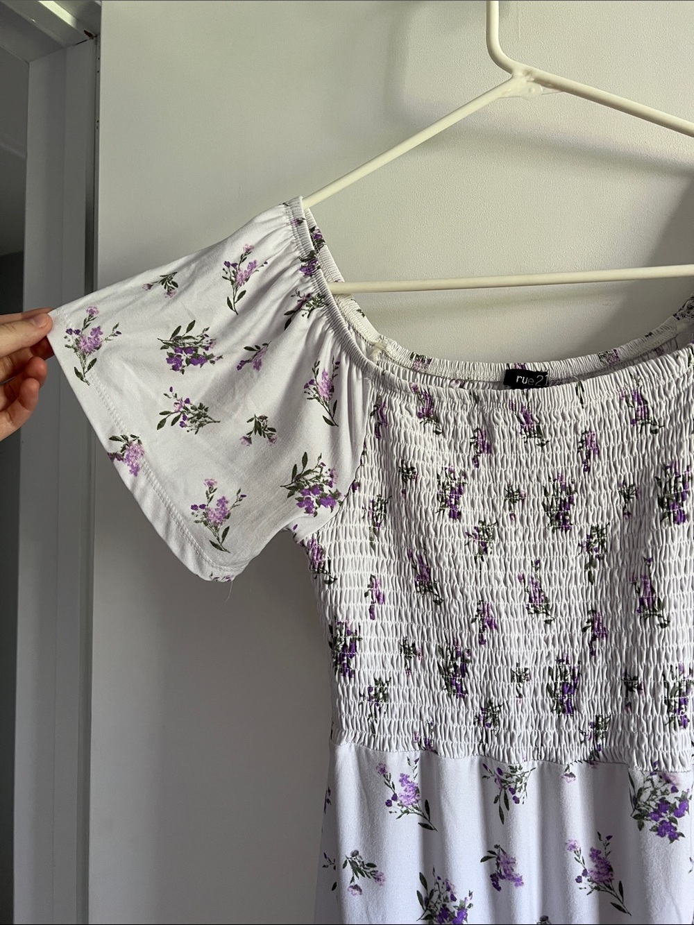 Smocked Floral Ruffle Mini Dress - Picture 3 of 5